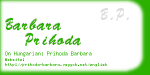 barbara prihoda business card